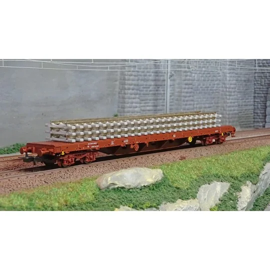 Piko 97113 Wagon plat type RS, SNCF, avec chargement Piko Piko_97113 - 1 Piko_97113-Piko 97113 Wagon plat type RS, SNCF, avec chargement