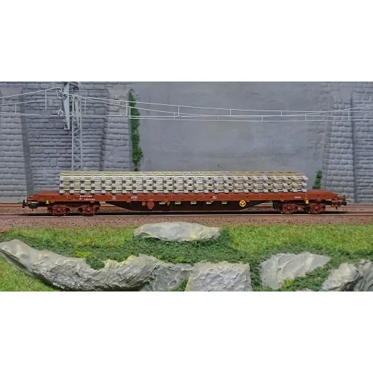 Piko 97113 Wagon plat type RS, SNCF, avec chargement Piko Piko_97113 - 2 Piko_97113-Piko 97113 Wagon plat type RS, SNCF, avec chargement