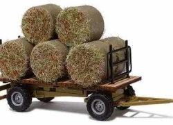 Busch 44930 Trailer with load of hay bales