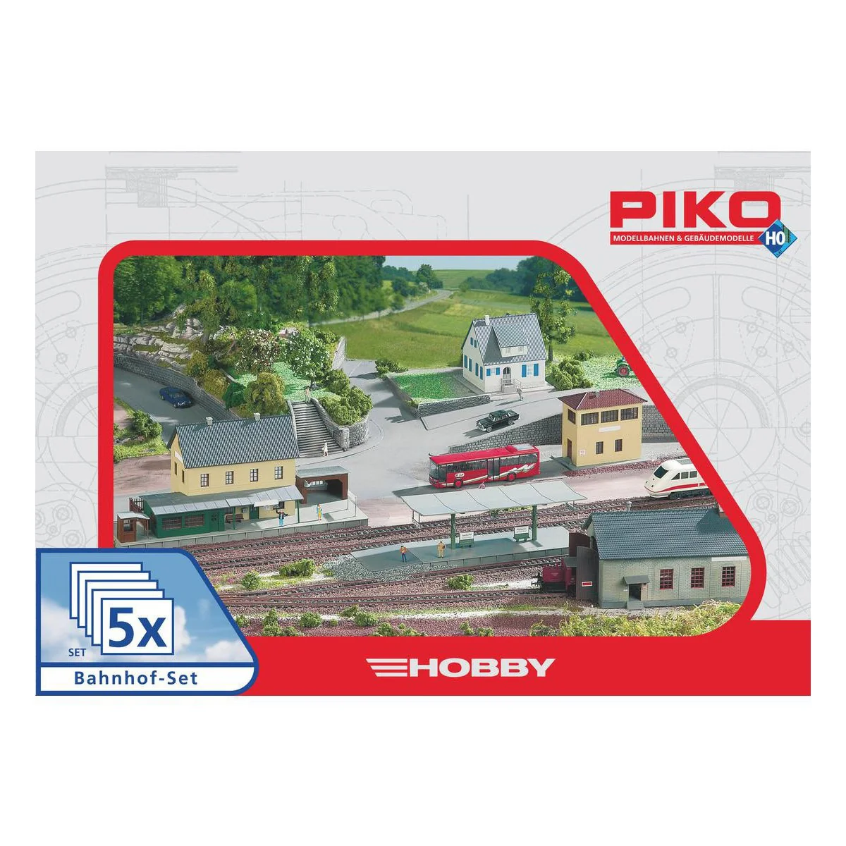 Piko 61923 Model Kit, 5-Piece "Station" Construction Set - Piko_61923
