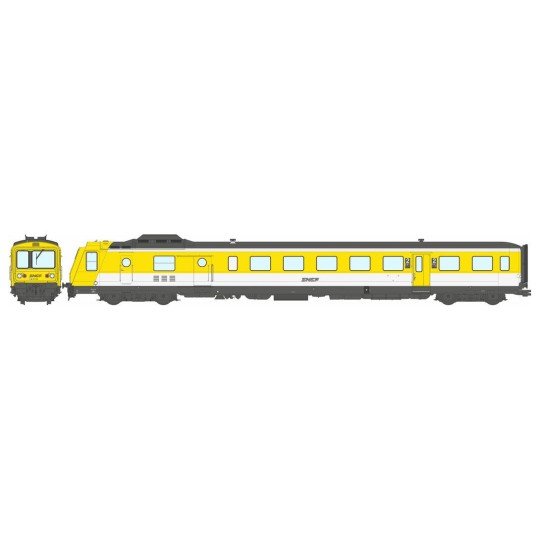 MB-192.S-Ree Modeles MB192.S Autorail Rame RGP 1 modernisée X 2746, Jaune et blanc, SNCF, logo Nouille, LYON-VAISE, digital sonore