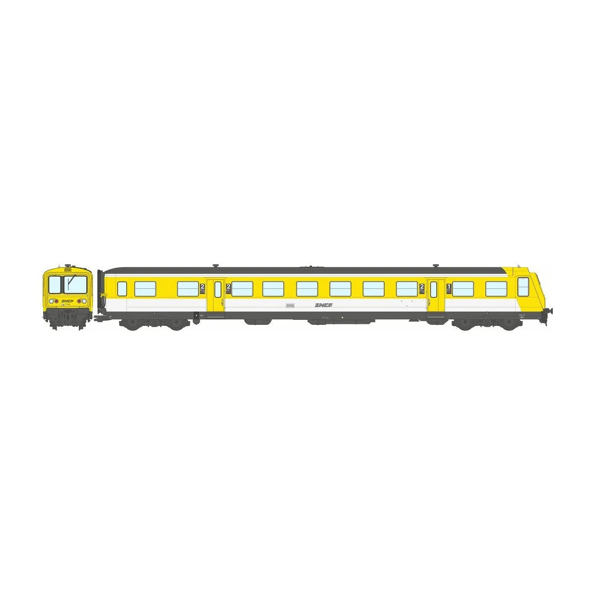 Ree Modeles MB192.S Autorail Rame RGP 1 modernisée X 2746, Jaune et blanc, SNCF, logo Nouille, LYON-VAISE, digital sonore Ree Mo