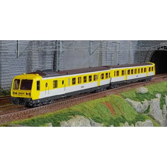 MB-192.S-Ree Modeles MB192.S Autorail Rame RGP 1 modernisée X 2746, Jaune et blanc, SNCF, logo Nouille, LYON-VAISE, digital sonore