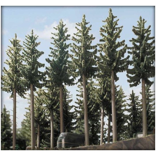 Busch_6137-Busch 6137 Blister de 2 sapins, hauteur de 160 et 175 mm