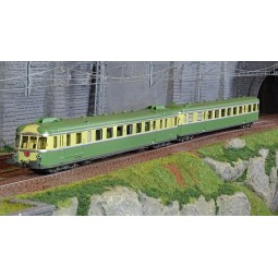 Ree Modeles MB172.S RGP 2 X 2705 Railcar, green and yellow, SNCF, L...