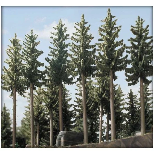 Busch_6138-Busch 6138 Blister de 2 sapins, hauteur de 185 et 195 mm