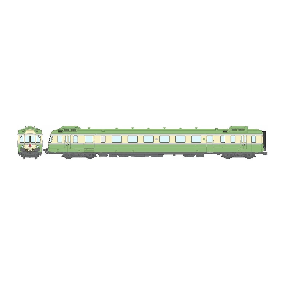 Ree Modeles MB173.S Autorail RGP 2 X 2703, vert et jaune, SNCF, MARSEILLE, digital sonore Ree Modeles MB-173.S - 5