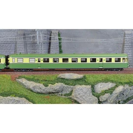 MB-173-Ree Modeles MB173 RGP 2 X 2703 Railcar, green and yellow, SNCF, Marseille