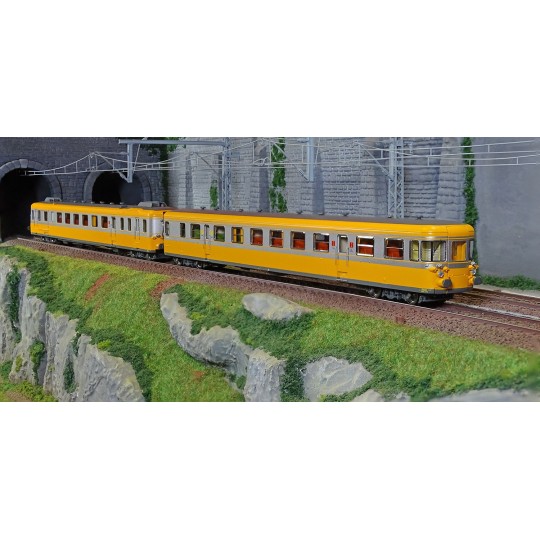 MB-174.S-Ree Modeles MB174.S RGP 2 X 2702 railcar, orange and aluminum, SNCF, Bordeaux, digital sound