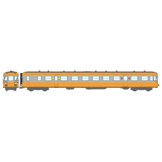 Ree Modeles MB174 Autorail RGP 2 X 2702, orange et alu, SNCF, Bordeaux Ree Modeles MB-174 - 6 MB-174-Ree Modeles MB174 Autorail RGP 2 X 2702, orange et alu, SNCF, Bordeaux