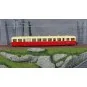 VB-443-Ree Modeles VB443 Remorque d'autorail XR-7405, Rouge-Crème toit crème, SNCF, Limoges, éclairé
