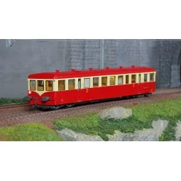 Ree Modeles VB444 Railcar Trailer XR-7487, Red-Cream with red roof,...