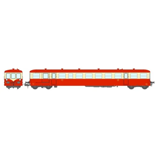Ree Modeles VB446 Remorque d'autorail XR-7360, Rouge-Crème toit rouge, SNCF, Sotteville, éclairé Ree Modeles VB-446 - 3 VB-446-Ree Modeles VB446 Remorque d'autorail XR-7360, Rouge-Crème toit rouge, SNCF, Sotteville, éclairé