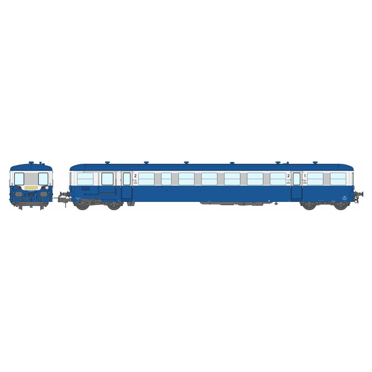Ree Modeles VB447 XR-8274 Modernized Railcar Trailer, Blue, SNCF, D...