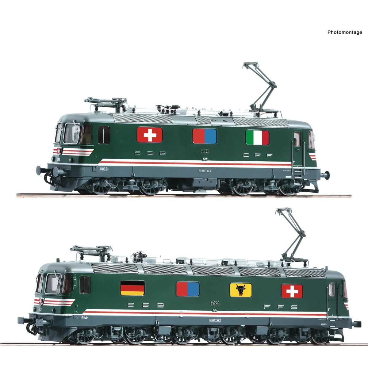 Roco 71415 Set of 2 Re 10/10 electric double-traction locomotives, ... Roco 71415 Set of 2 Re 10/10 electric double-traction locomotives, ...