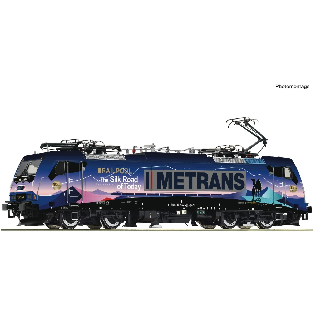 Roco 71982 Electric Locomotive 186 534-4, Metrans, Digital Sound - ...
