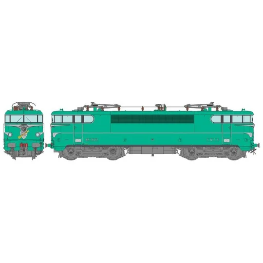 MB-141.S-Ree Modeles MB141.S BB 16015 electric locomotive, Factory Release, Golden Arrow - La Chapelle, sound, motorized pantographs