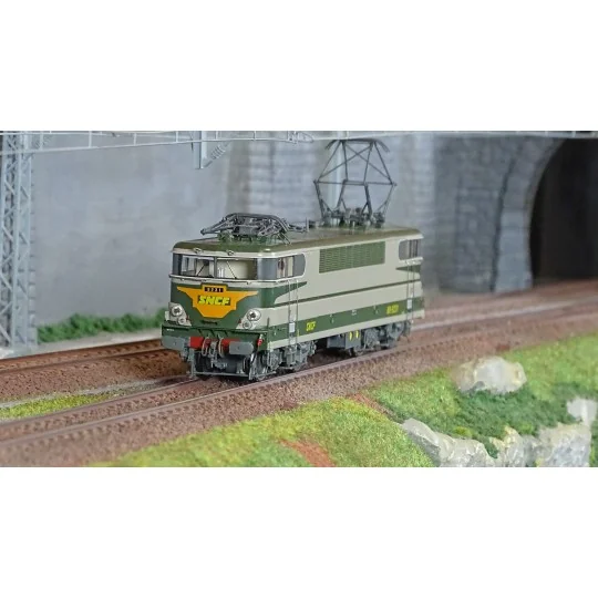 MB-196.S-Ree Modeles MB196.S BB 9231 electric locomotive, Green "ARZENS", Bordeaux, sound, motorized pantographs
