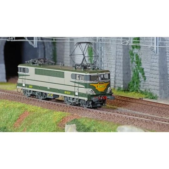 MB-196.S-Ree Modeles MB196.S BB 9231 electric locomotive, Green "ARZENS", Bordeaux, sound, motorized pantographs