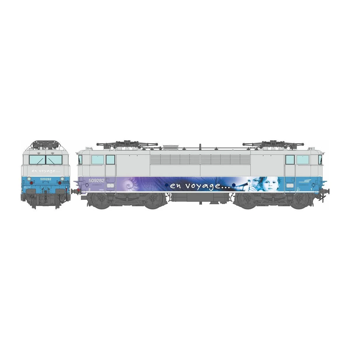 Ree Modeles MB199 BB 9282 electric locomotive, "En Voyage", Dijon -...