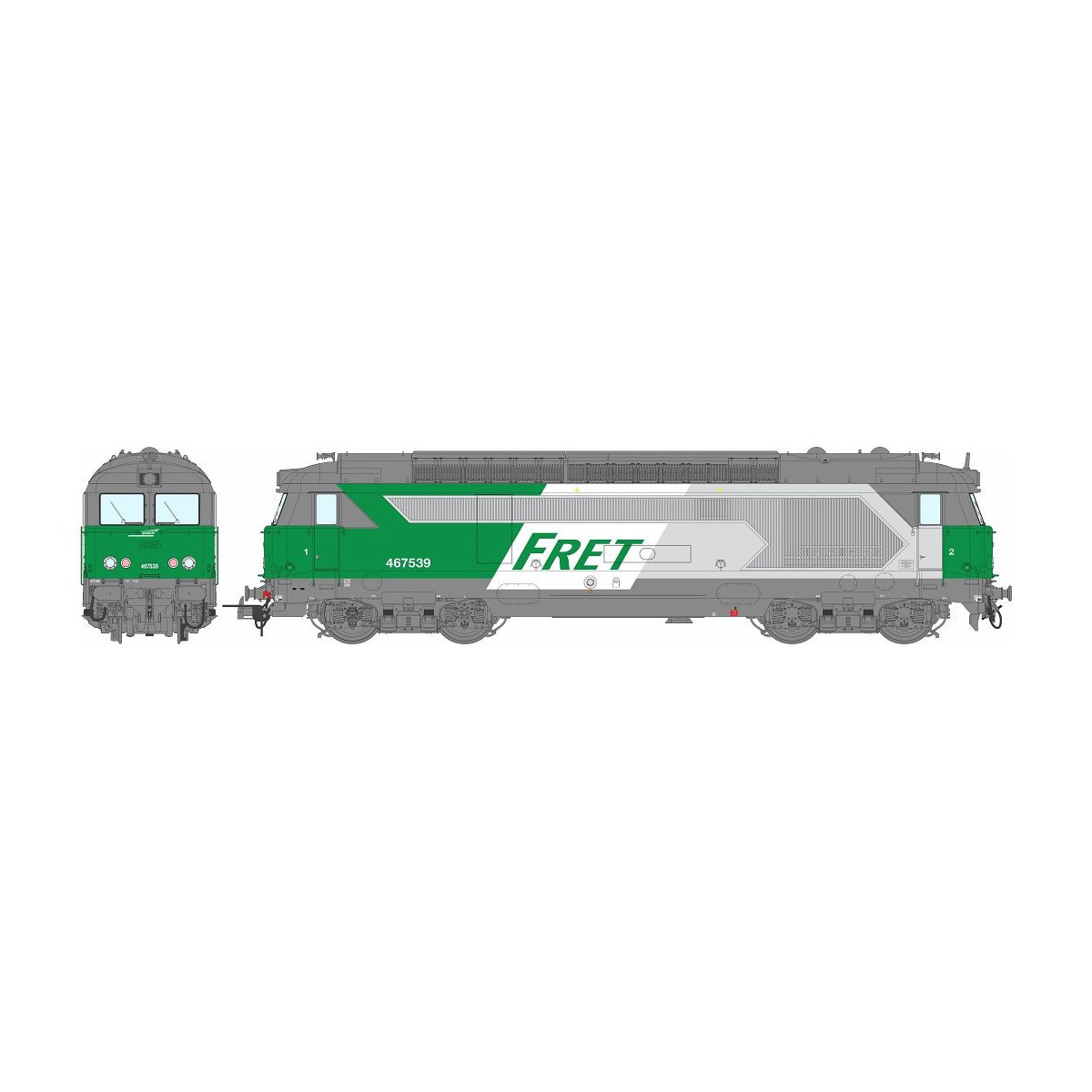 Ree Modeles MB168.S BB 67539 diesel locomotive, Freight livery, Nev...