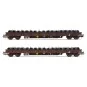 Rivarossi HR6484 Set of 2 flat wagons with sideboards, Res, ÖBB, de... HR6484-Rivarossi HR6484 Set of 2 flat wagons with sideboards, Res, ÖBB, delivered brown, loaded with wire reels