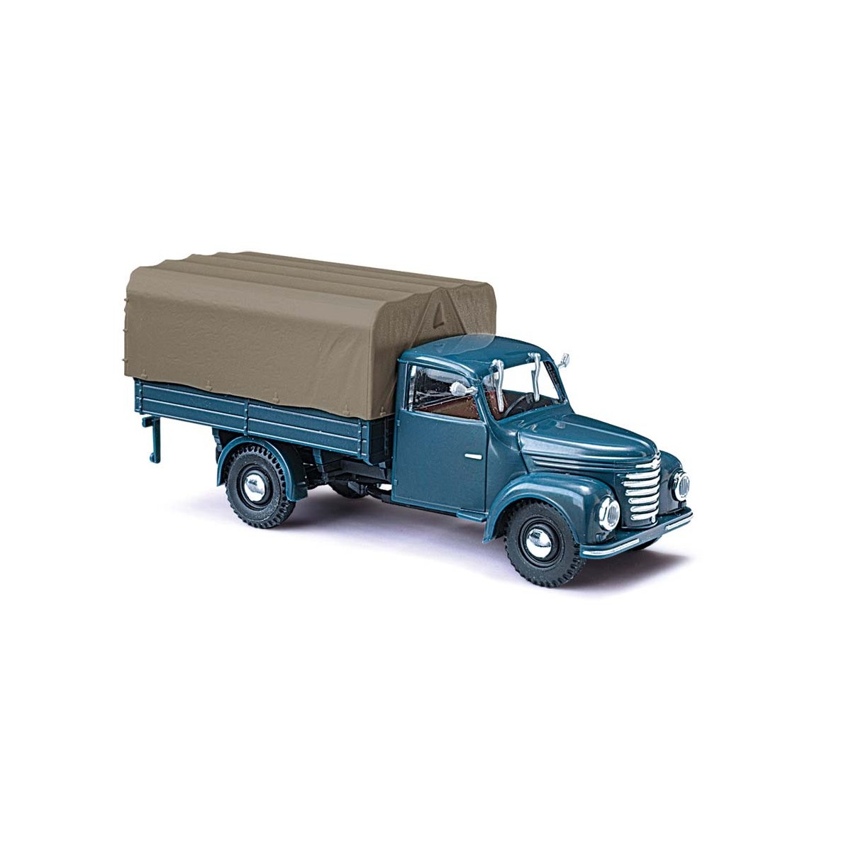 Busch 52352 Framo V901/2 Blue Truck with Tarpaulin Cover - Busch_52352