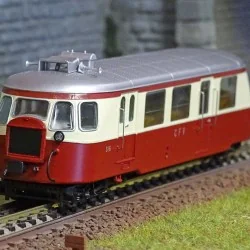 Ree Modeles VM003.S Autorail Billard A80 D des CFV N°316, Rubis/Crème, toit alu, Touristique, digital sonore Ree Modeles VM-003.