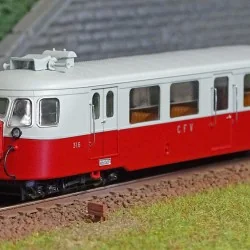 Ree Modeles VM004.S Autorail Billard A80 D des CFV N°316, Rouge/Gris, Touristique, digital sonore Ree Modeles VM-004.S - 1
