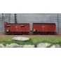 Ree Models WB696 Set of 2 PLM 20T Covered Wagons, Red Sideros WB-696-Ree Models WB696 Set of 2 PLM 20T Covered Wagons, Red Sideros
