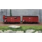 WB-696-Ree Models WB696 Set of 2 PLM 20T Covered Wagons, Red Sideros