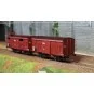 Ree modeles WB696 Set de 2 wagons couverts PLM 20 T, rouge Sideros Ree Modeles WB-696 - 3 WB-696-Ree modeles WB696 Set de 2 wagons couverts PLM 20 T, rouge Sideros
