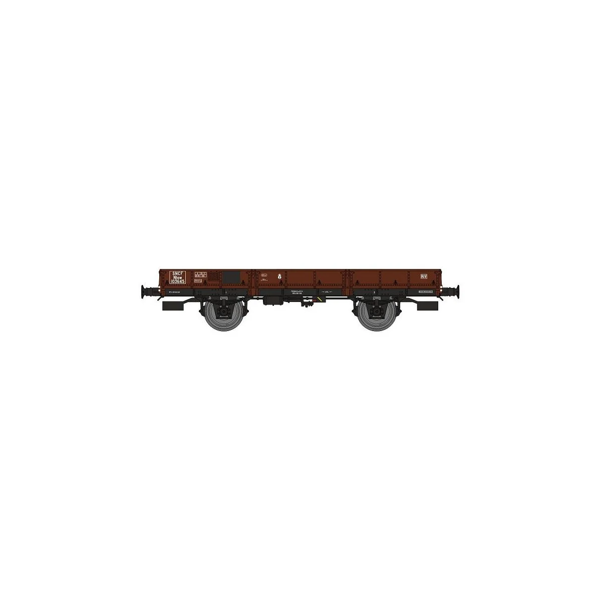 Ree modeles WB609 Wagon Plat OCEM 29, Brun SNCF, Nhow Freiné, Roues pleines Ree Modeles WB-609 - 3 Ree modeles WB609 Wagon Plat OCEM 29, Brun SNCF, Nhow Freiné, Roues pleines Ree Modeles WB-609 - 3