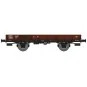 WB-609-Ree models WB609 OCEM 29 Flat Wagon, Brown SNCF, Braked, Solid Wheels