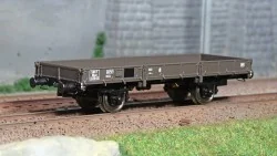 Ree modeles WB609 Wagon Plat OCEM 29, Brun SNCF, Nhow Freiné, Roues pleines Ree Modeles WB-609 - 1