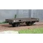 WB-609-Ree models WB609 OCEM 29 Flat Wagon, Brown SNCF, Braked, Solid Wheels