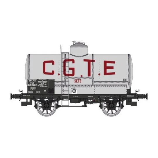 Ree Models WB709 OCEM 19 Tank Wagon, SNCF, Metal, Black Chassis, CGTE WB-709-Ree Models WB709 OCEM 19 Tank Wagon, SNCF, Metal, Black Chassis, CGTE