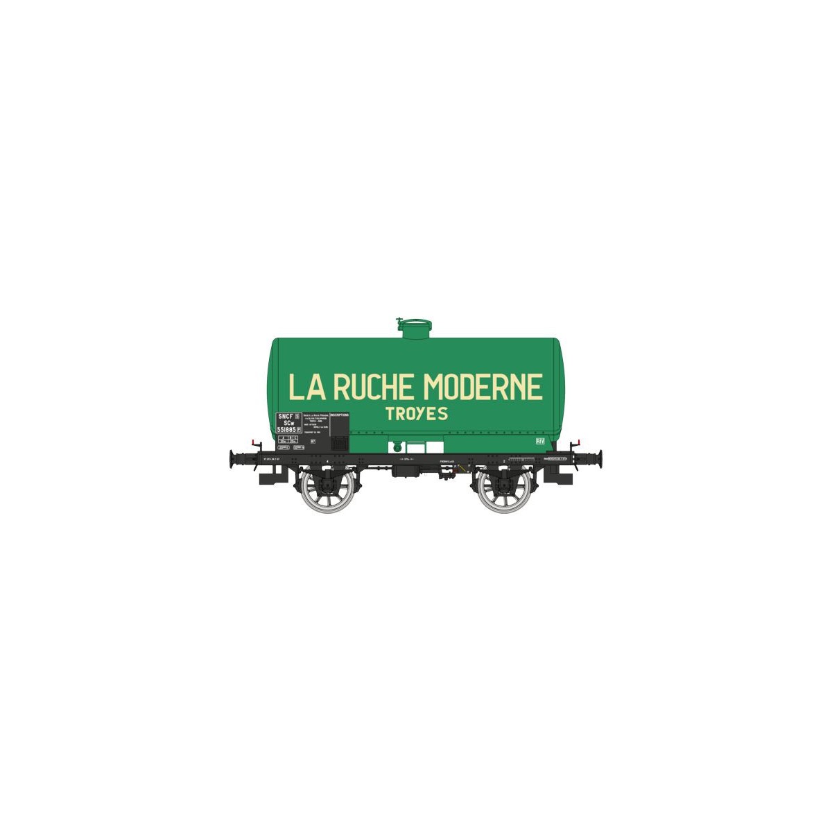 Ree Models WB710 OCEM 19 Tank Wagon, SNCF, Green with Black Chassis...