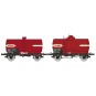 WB-714-Ree Models WB714 Set of 2 OCEM 29 tank wagons, SNCF, red with black chassis, ADAMS
