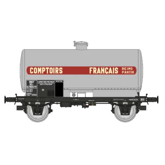 Ree Models WB712 OCEM 29 Tank Wagon, SNCF, Grey with Black Chassis,... WB-712-Ree Models WB712 OCEM 29 Tank Wagon, SNCF, Grey with Black Chassis, COMPTOIR FRANÇAIS