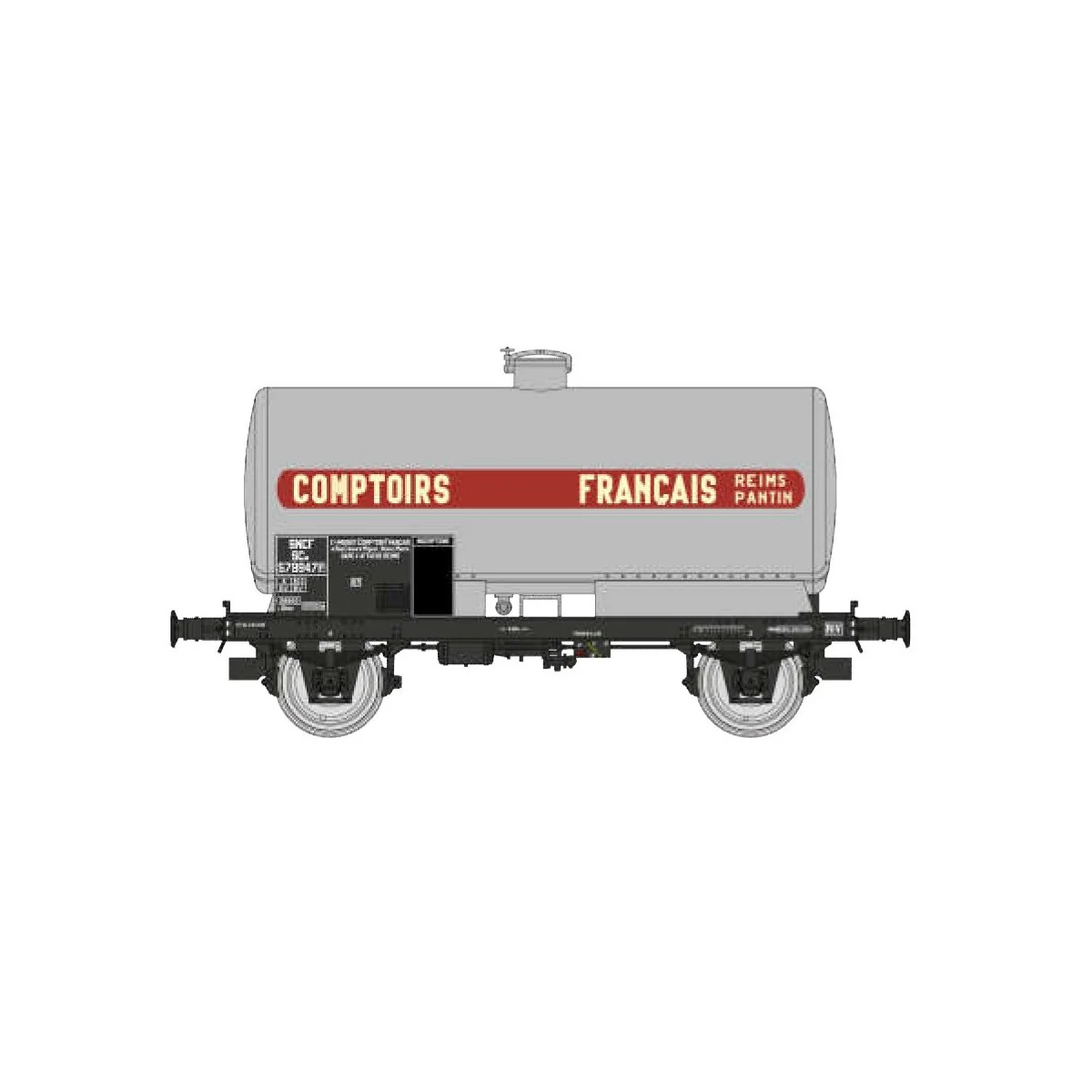 Ree Models WB712 OCEM 29 Tank Wagon, SNCF, Grey with Black Chassis,... Ree Models WB712 OCEM 29 Tank Wagon, SNCF, Grey with Black Chassis,...