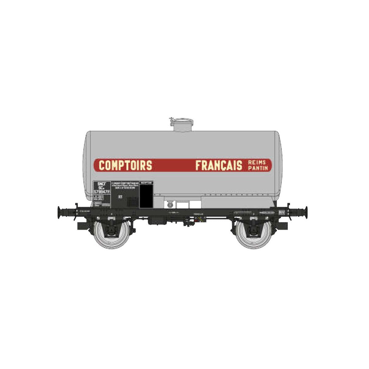 Ree Models WB712 OCEM 29 Tank Wagon, SNCF, Grey with Black Chassis,...