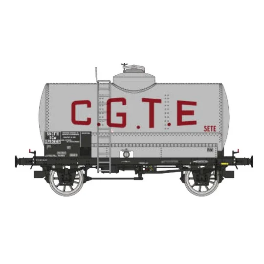 Ree Models WB717 OCEM 29 Tank Wagon, SNCF, Metal, Black Chassis, CGTE WB-717-Ree Models WB717 OCEM 29 Tank Wagon, SNCF, Metal, Black Chassis, CGTE