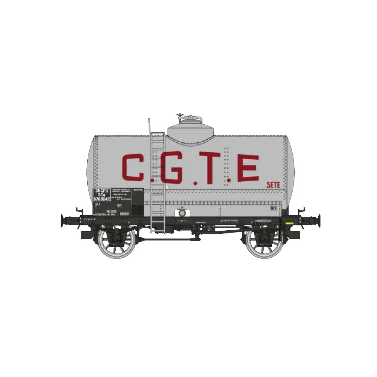 Ree Models WB717 OCEM 29 Tank Wagon, SNCF, Metal, Black Chassis, CGTE Ree Models WB717 OCEM 29 Tank Wagon, SNCF, Metal, Black Chassis, CGTE