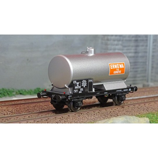 WB-718-Ree Models WB718 OCEM 29 Tank Wagon, SNCF, Metal, Black Chassis, ERMEWA GENEVA