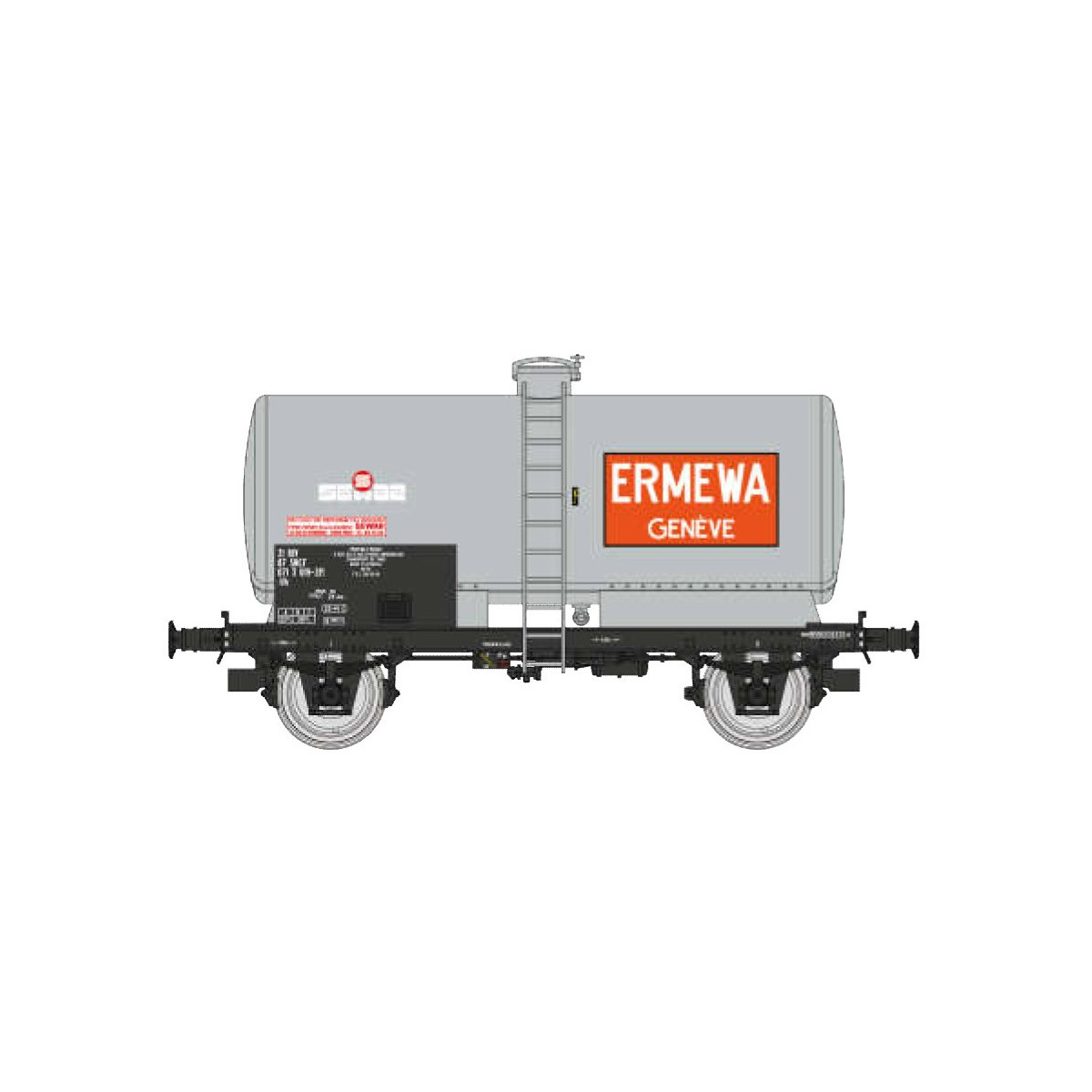 Ree models WB721 OCEM 29 tank wagon, SNCF, grey with black chassis,...