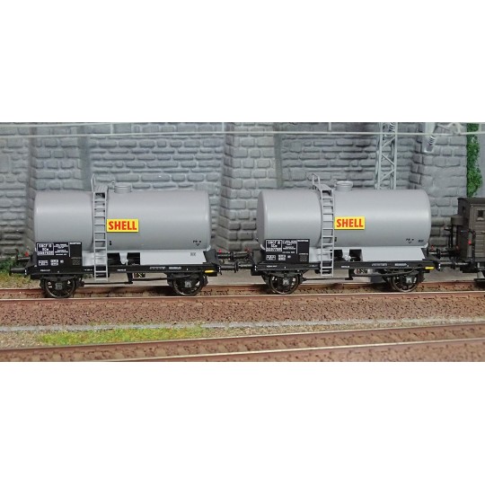 WB-722-Ree Models WB722 Set of 6 OCEM 29 Tank Wagons COLLECTION, SNCF, SHELL