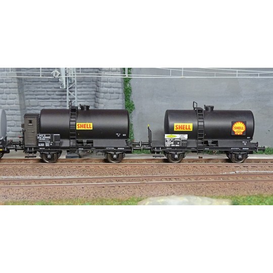 WB-722-Ree Models WB722 Set of 6 OCEM 29 Tank Wagons COLLECTION, SNCF, SHELL
