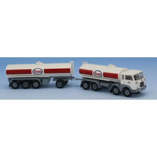 Brekina 58456 Fiat 690 Millepiedi tanker truck with 4-axle tanker t... SAI_58456-Brekina 58456 Fiat 690 Millepiedi tanker truck with 4-axle tanker trailer, "ESSO"