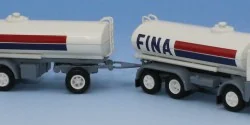 Brekina 58455 Camion Fiat 690 Millepiedi citerne avec remorque citerne 4 essieux, "FINA" Sai SAI_58455 - 1